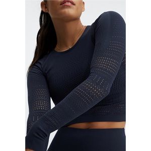 Fabletics SculptKnit® Navy Long-Sleeve size Small